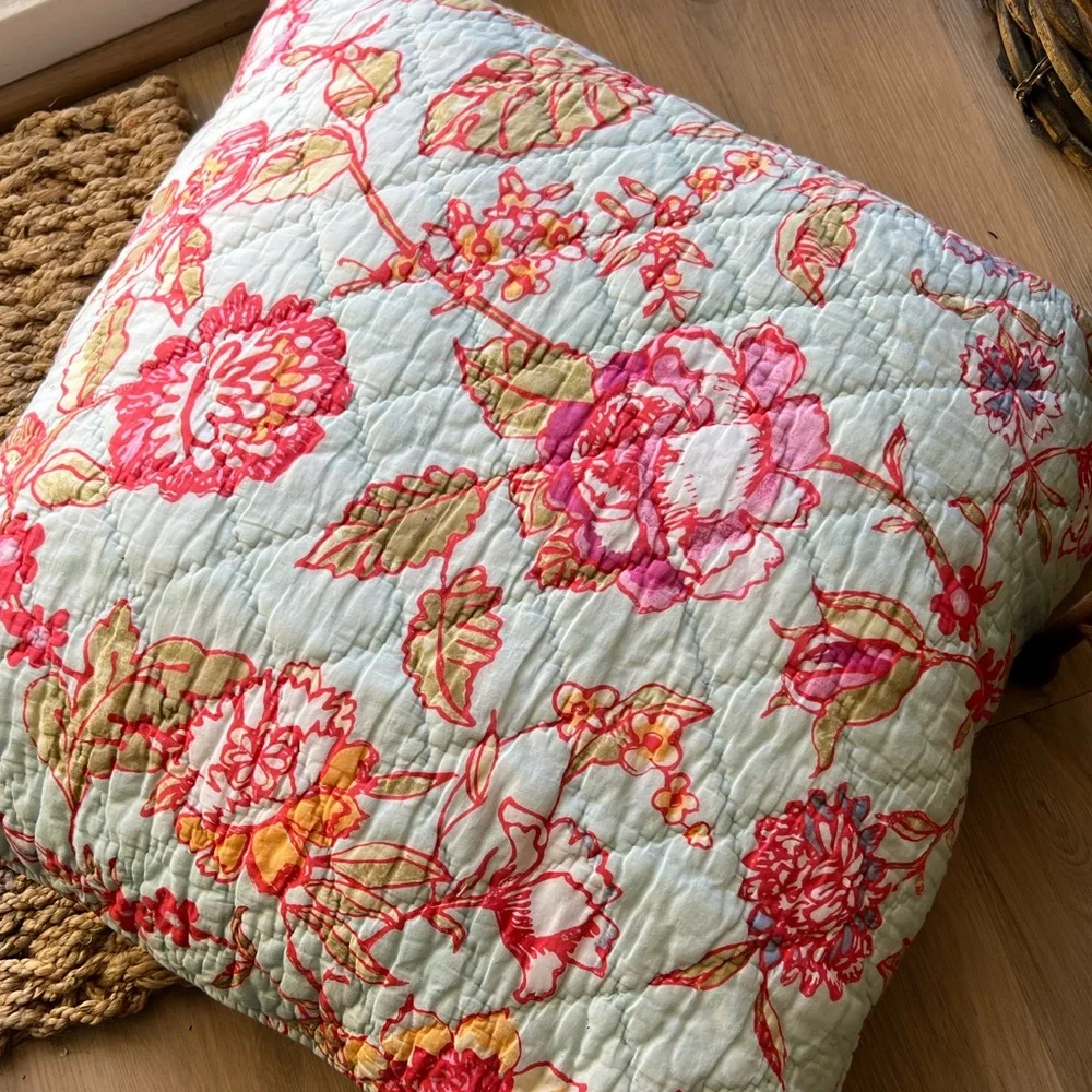 Pottery Barn Floral Euro Pillow Cover (only cover)